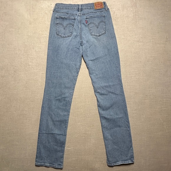 Levis 505 Straight Leg Long Tall Denim Jeans Womens Size 6 28Wx34L - Picture 2 of 9